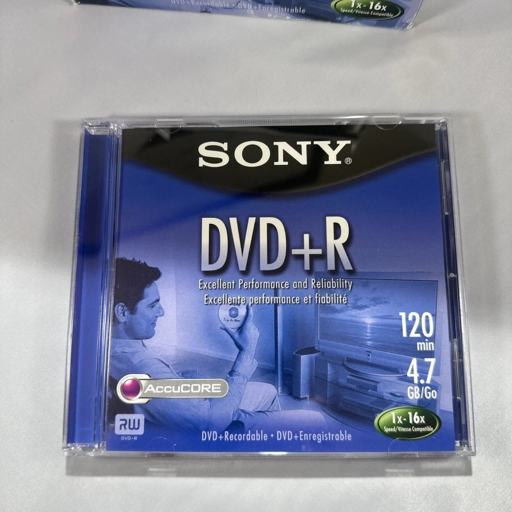 Sony DVD + R 10 Pack Recordable Discs 120 min 4.7 GB Blank New Sealed